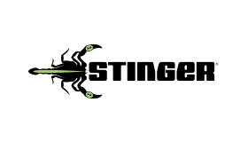 Abstract frog illustration with a minimalistic design. The frog is facing right, featuring simple geometric shapes in black and green.