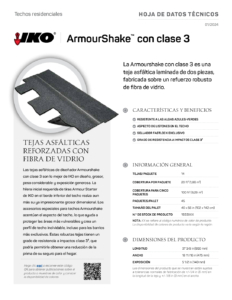 IKO ArmourshakeTM con clase 3 | Ficha Técnica - Clase 3