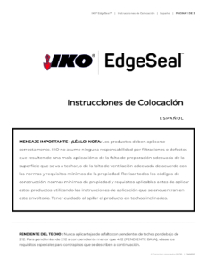 IKO EdgeSeal® | Instrucciones de Colocación