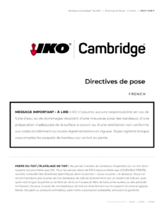 CambridgeMD Cool Colors de IKO | Directives de pose