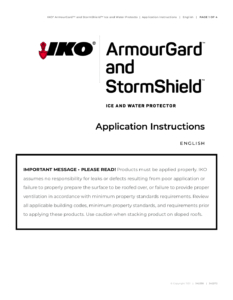 IKO® ArmourGardTM | Application Instructions