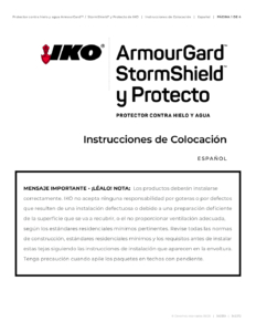 IKO StormShield® | Instrucciones de Colocación