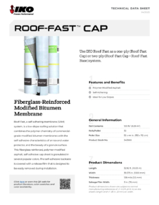 IKO Roof-FastTM Cap | Technical Data Sheet