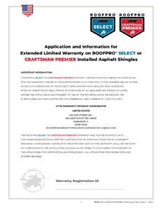 ROOFPRO Iron Clad Extended Protection Limited Warranty (U.S)