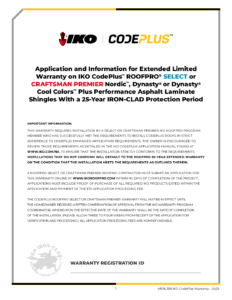 CodePlusTM Iron Clad Extended Protection Limited Warranty (U.S. and Canada)
