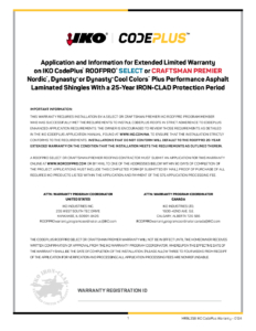 CodePlusTM Iron Clad Extended Protection Limited Warranty (U.S. and Canada)