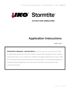 IKO Stormtite® | Application Instructions
