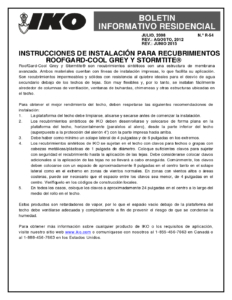 IKO Stormtite® | Instrucciones de Colocación