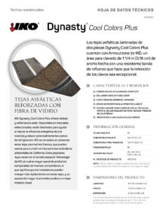 IKO Dynasty® Cool Colors™ Plus | Ficha Técnica
