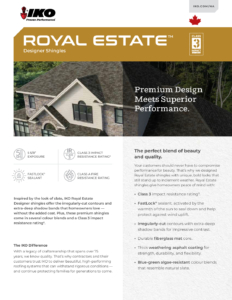 IKO Royal EstateTM | Brochure (Contractor’s Edition) (Canada)
